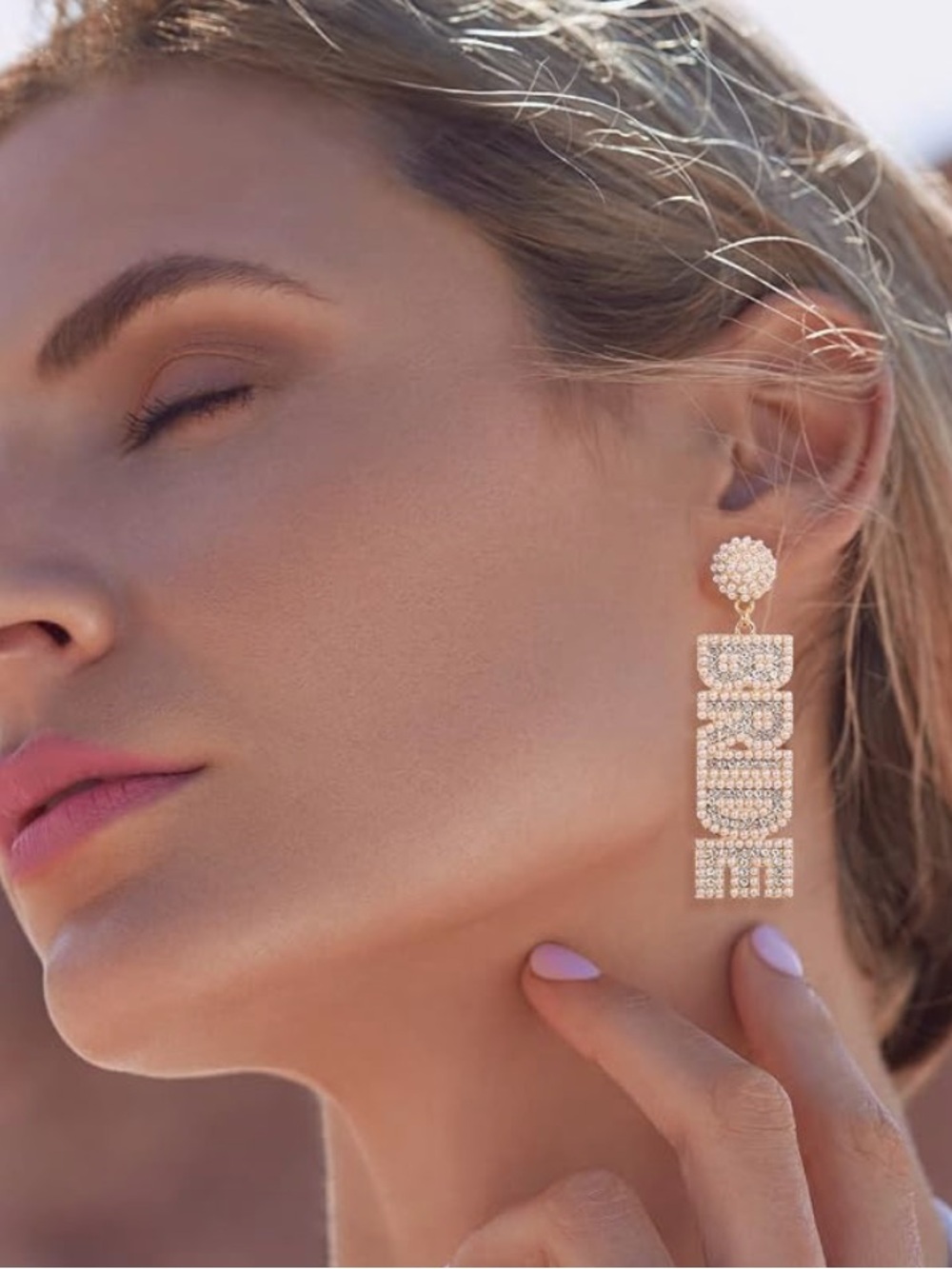 Silver Crystal Statement Drop Earrings - Women Jewelry